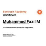 Semrush Digital marketing Analyst in bangalore